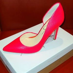 Jessica Simpson Claudette Laser Pink Pumps Size 6.5